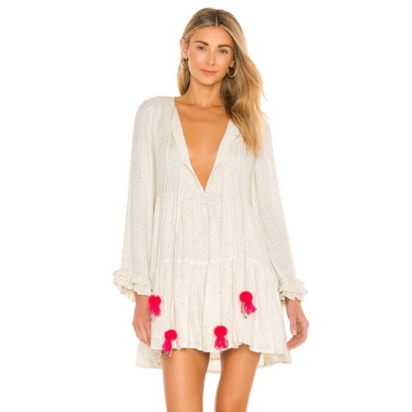 REVOLVE Dresses & Skirts - NEW Sundress REVOLVE Neo Short Dress, Saint Barth Coconut Neon Coral / Size XS/S